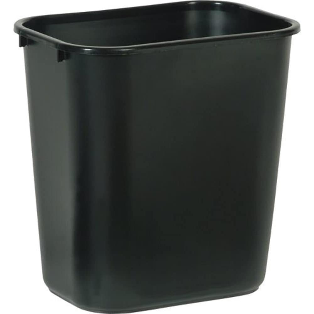 Rubbermaid 7 Gallon Rectangular Wastebasket, Black
