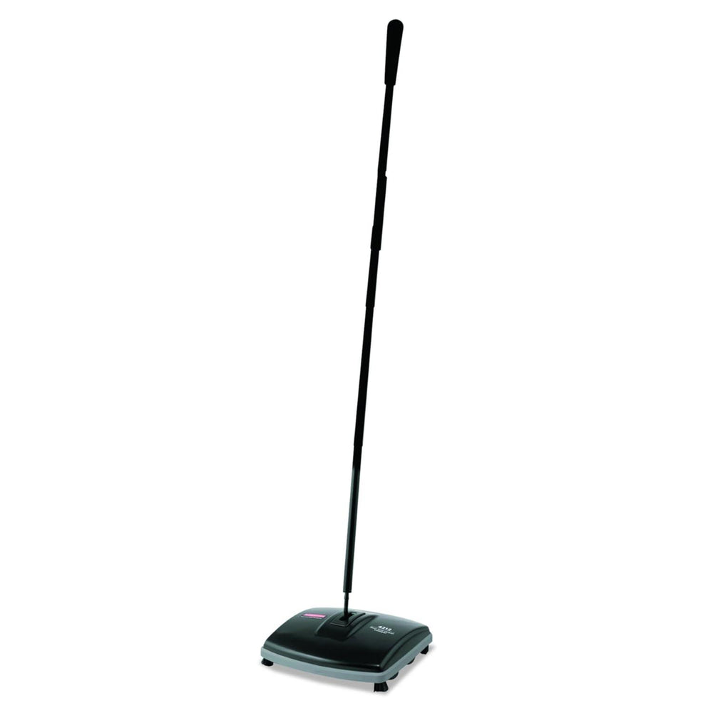 Rubbermaid 8" Single Brush Floor Sweeper, Black