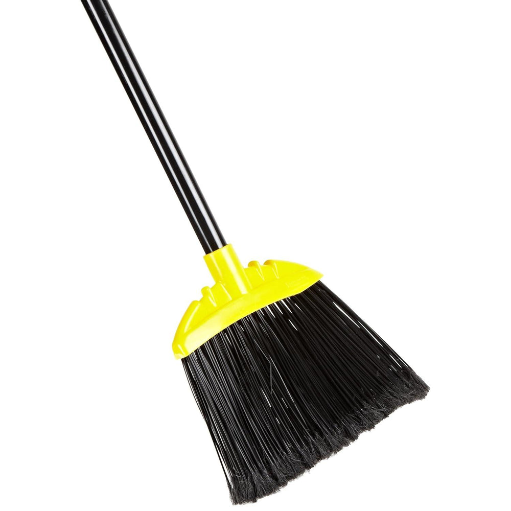 Rubbermaid 10" Jumbo Smooth Sweep Angled Broom with Black Flagged Bristles, 48" Handle