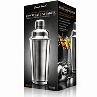 Final Touch 34 Oz Professional Cocktail Shaker, Stainless Steel