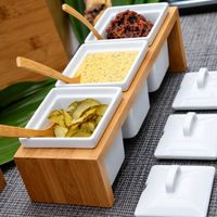 Front Of The House Mod 15 Oz Square Pot with Notched Lid, White, 6 /Case