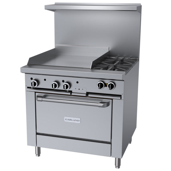 Garland Starfire Pro G36-2G24R 36" Range with 24" Griddle, 2 Burners & Standard Oven Natural Gas 140,000 BTU