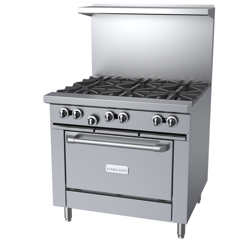 Garland US Range 36" Heavy Duty 6 Burner Range with Standard Oven, Natural Gas