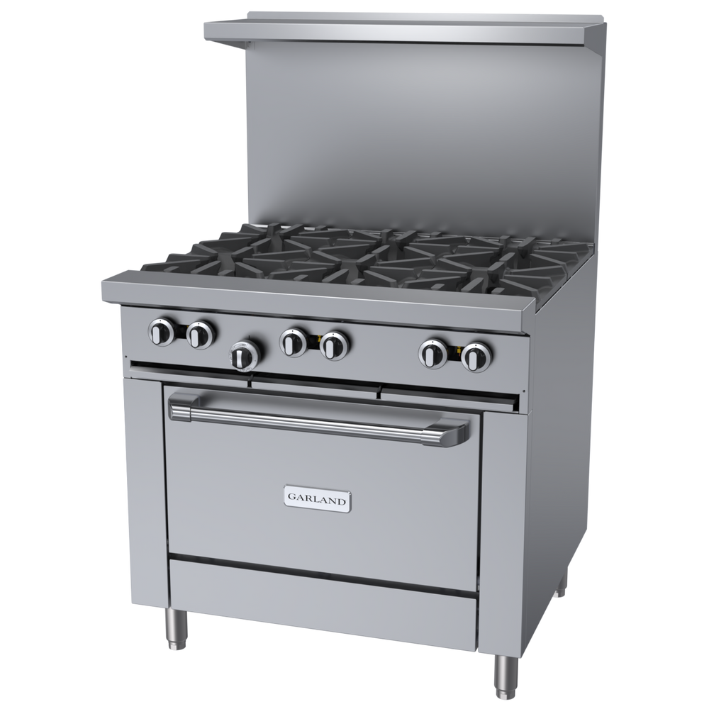 Garland 36" 6 Burner Gas Range with Convection Oven, Natural Gas