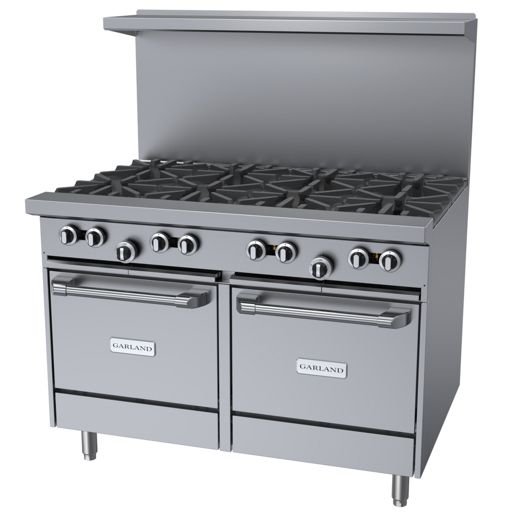 Garland G Starfire 48" Range with 8 Burners & 2 Space Saver Ovens Natural Gas 328,000 BTU