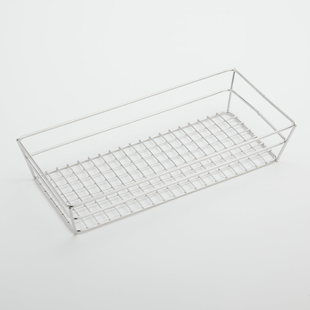 American Metalcraft Stainless Steel Grid Rectangular Basket, 13" x 6" x 2.5"