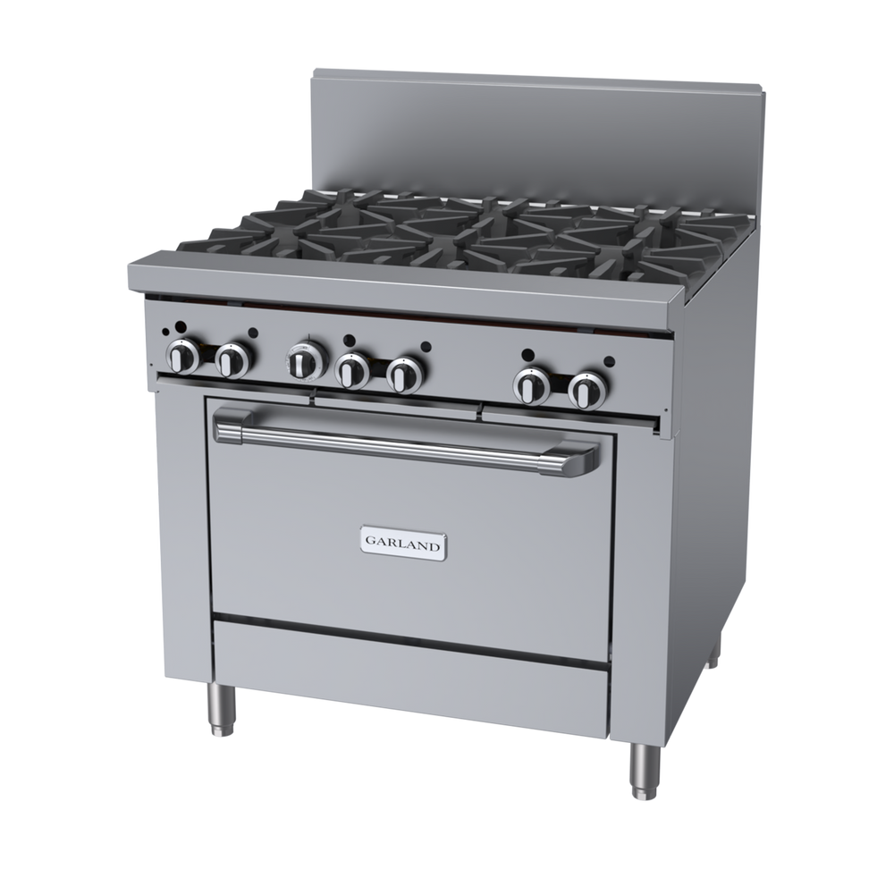 Garland GF Starfire 36" Range with 6 Burners & Standard Oven Natural Gas 194,000 BTU