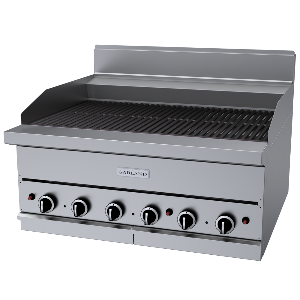Garland GF Sentry 36" Countertop Ceramic Briquette Charbroiler Natural Gas 90,000 BTU