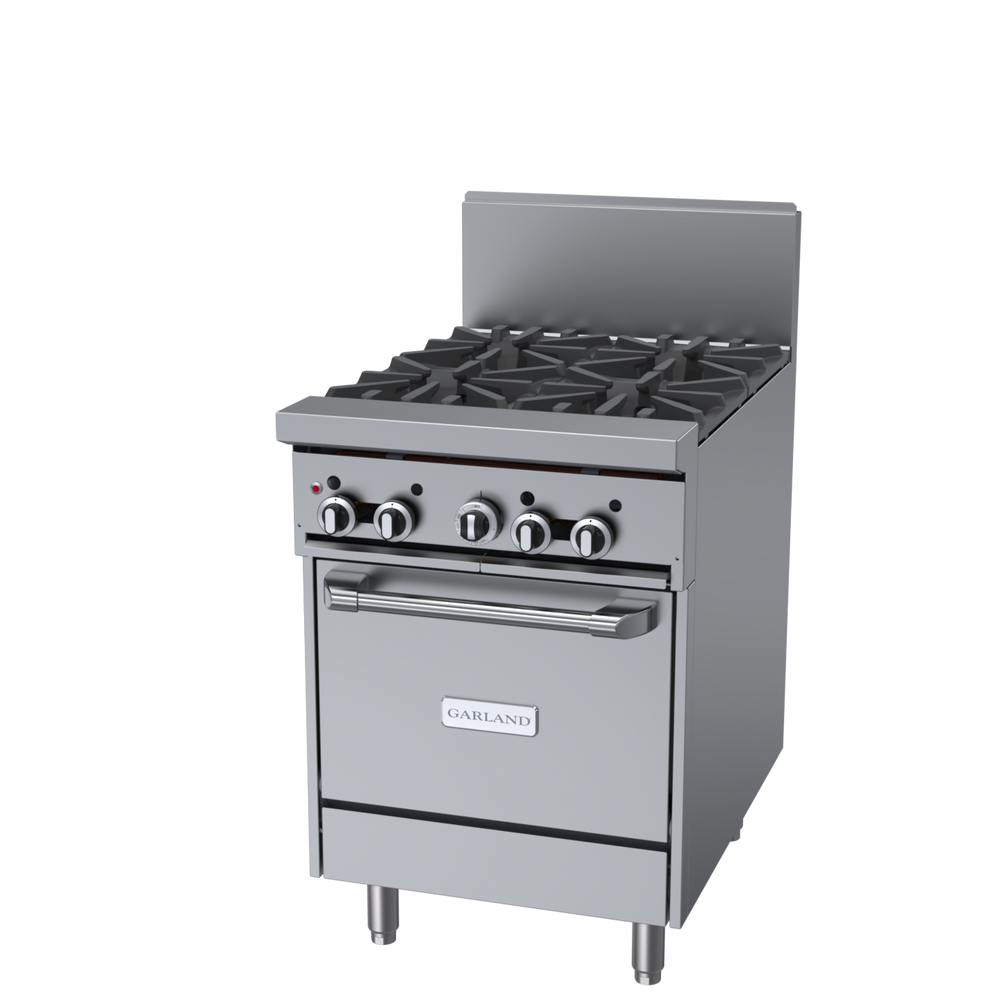 Garland GFE Starfire 24" Range with 4 Burners & Space Saver Oven Natural Gas 136,000 BTU