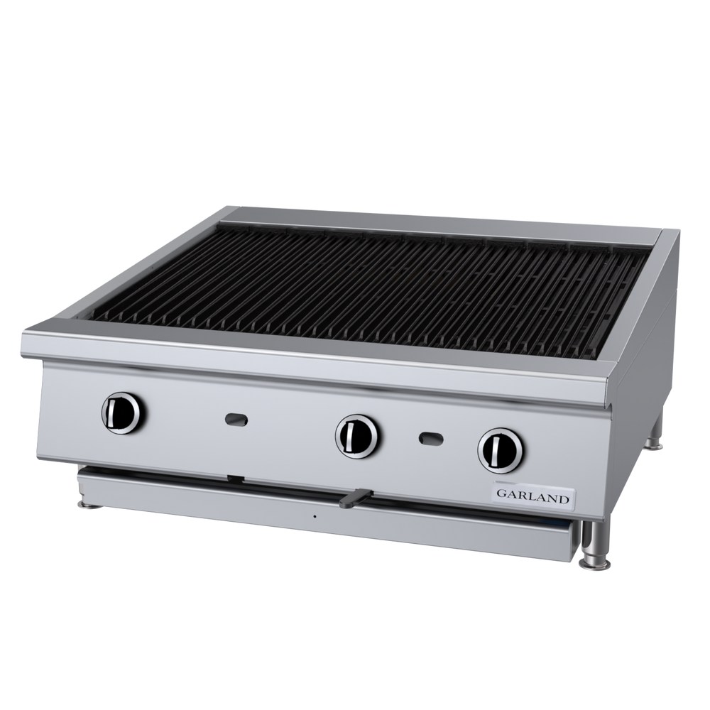 Garland 36" Countertop Ceramic Briquette Charbroiler Natural Gas 90,000 BTU