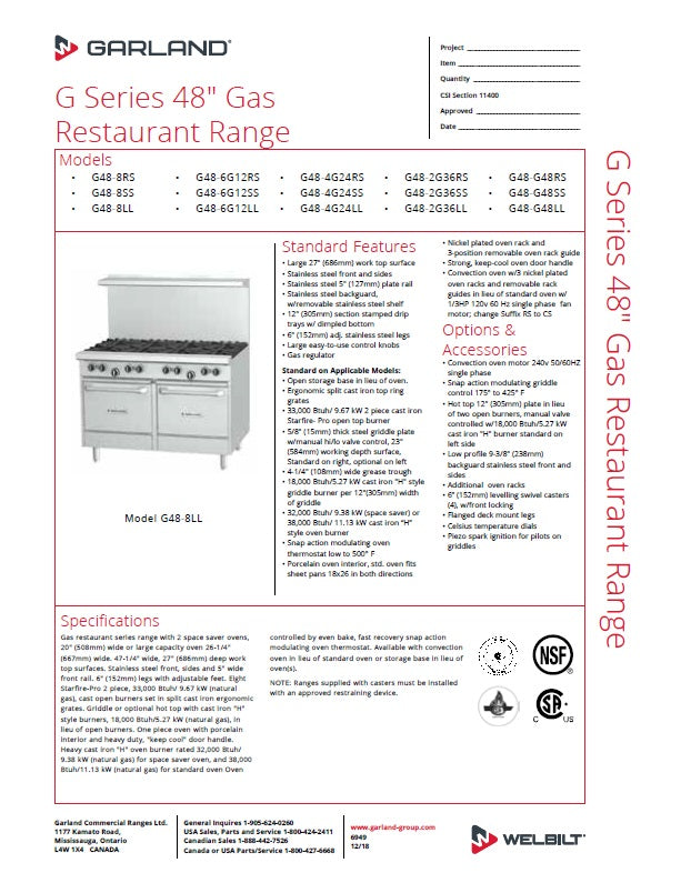 Spec Sheet