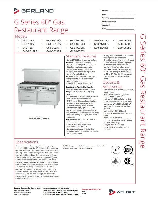 Spec Sheet