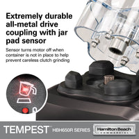 Hamilton Beach Tempest 64 Oz Bar Blender, 2 Speed, 3 HP