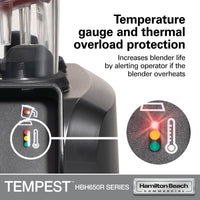 Hamilton Beach Tempest 64 Oz Bar Blender, 2 Speed, 3 HP