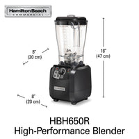 Hamilton Beach Tempest 64 Oz Bar Blender, 2 Speed, 3 HP