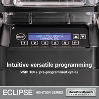 Hamilton Beach Eclipse 64 Oz Bar Blender with Quiet Shield, Variable Speed, 3 HP