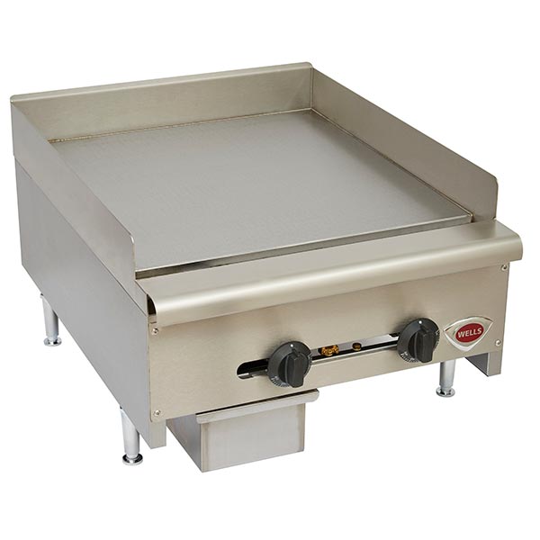 Wells 24" Countertop Griddle with Hi-Lo Controls Natural Gas 60,000 BTU