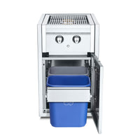 Crown Verity IBISC-SBNG-GH-LT Infinite Series Cabinet with Built In Dual Side Burner & Garbage Holder with Lights, Gas