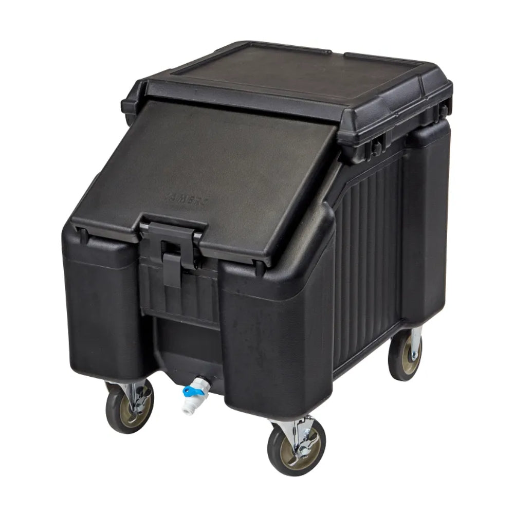 Cambro ICS100L110 SlidingLid™ 100 Pound Insulated Mobile Ice Caddie, Black