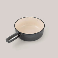 Swissmar Lugano 9 Piece Cast Iron Fondue Set, Metallic Black