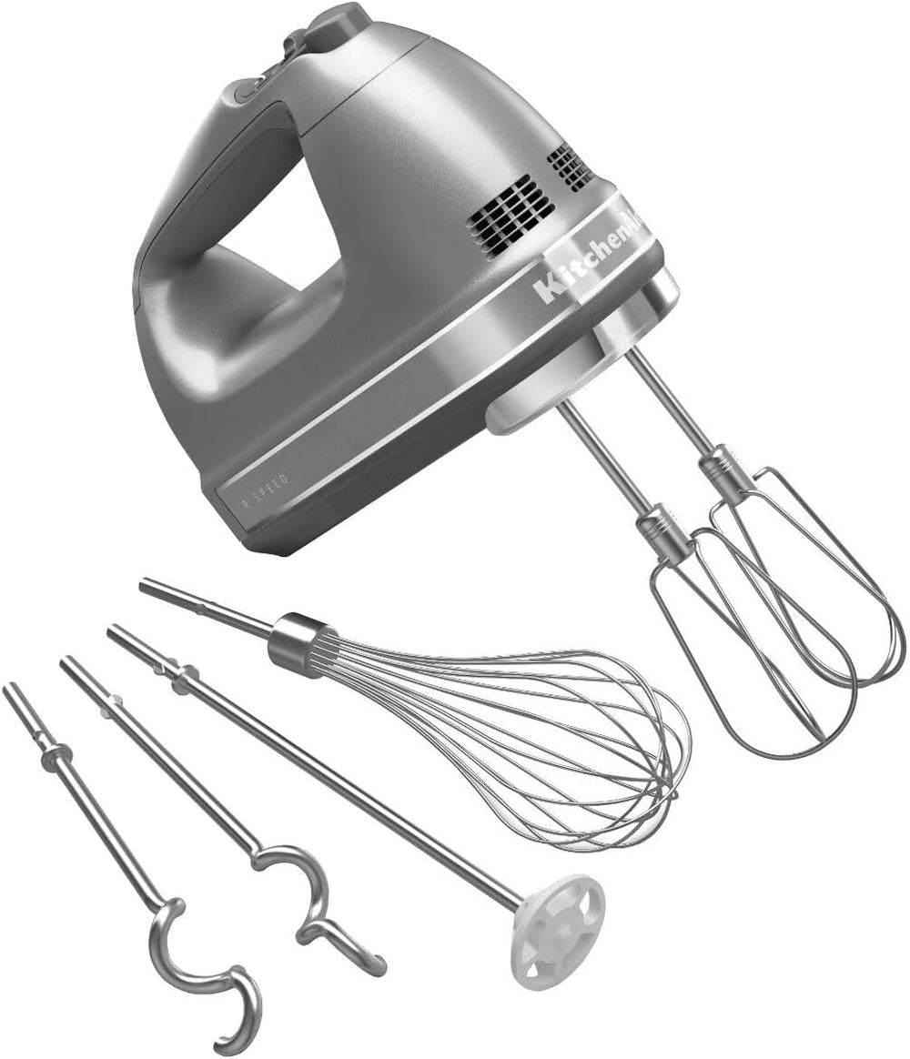 KitchenAid Hand Mixer, 9 Speed, Contour Silver