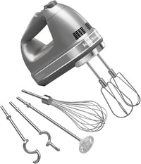 KitchenAid Hand Mixer, 9 Speed, Contour Silver