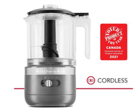 KitchenAid 5 Cup Cordless Food Chopper, Charcoal Grey