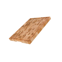 Labell Maple Butcher Block With Groove & Recess Handles, 14" x 18" x 1.5"
