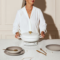 Le Creuset 3.5 Litre Braiser, White (21180030010041)