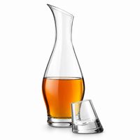 Final Touch Entasis Lead-Free Crystal Liquor Decanter