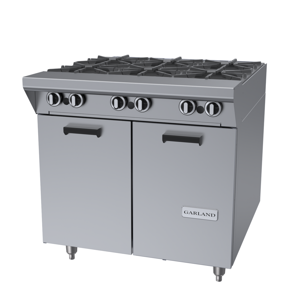 Garland Master Series 34" Heavy Duty 6 Burner Range Natural Gas 144,000 BTU