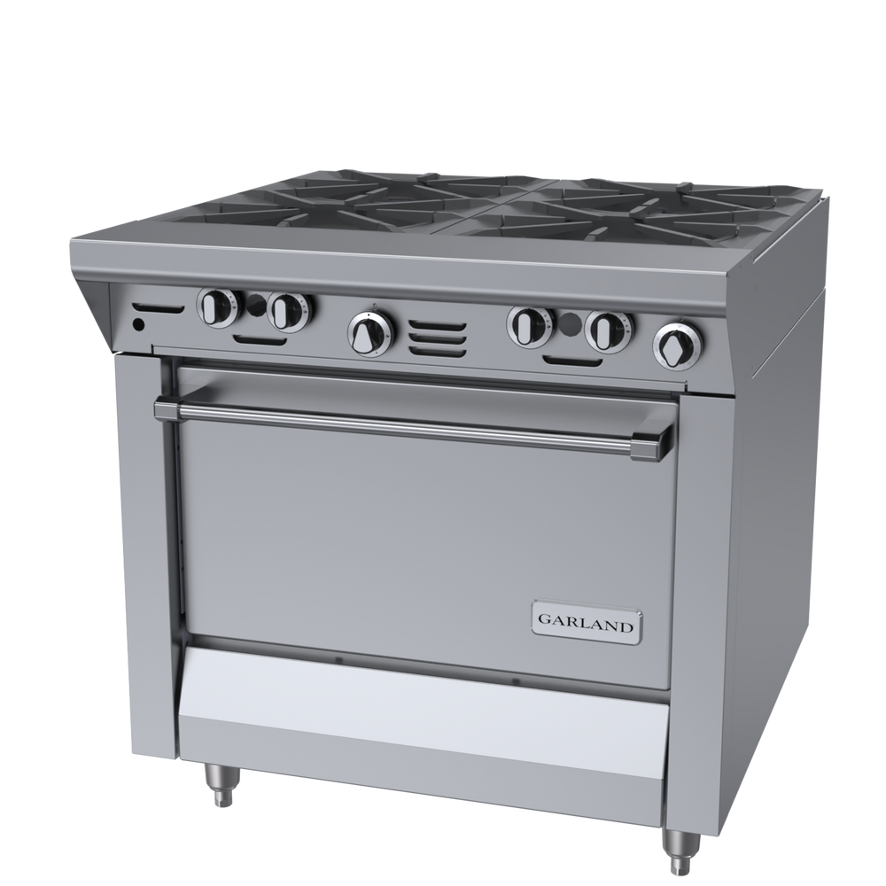 Garland Master Series Heavy Duty 34" Range with 4 Burners & Standard Oven 180,000 BTU