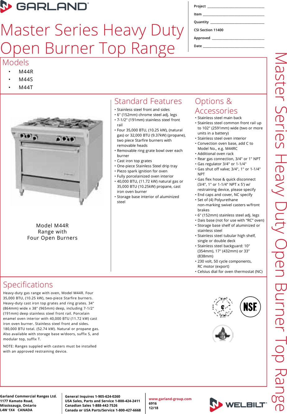 Spec Sheet