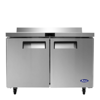 Atosa 48" Worktop Freezer with 2 Solid Doors and Backsplash