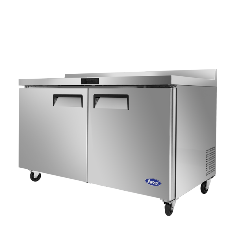 Atosa 48" Worktop Freezer with 2 Solid Doors and Backsplash