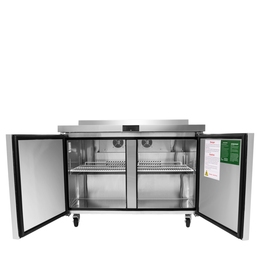 Atosa 48" Worktop Freezer with 2 Solid Doors and Backsplash