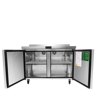 Atosa 48" Worktop Freezer with 2 Solid Doors and Backsplash