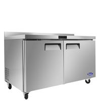 Atosa 48" Worktop Freezer with 2 Solid Doors and Backsplash