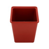 G.E.T. 3 Qt Square Melamine Salad Crock, Red