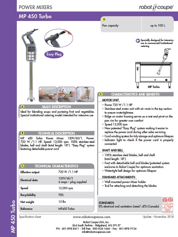 Spec Sheet