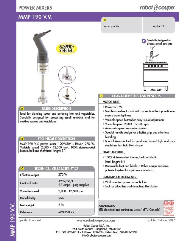 Spec Sheet