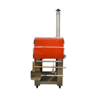 Nella Wood Burning Pizza Oven with Red Enamel Coating