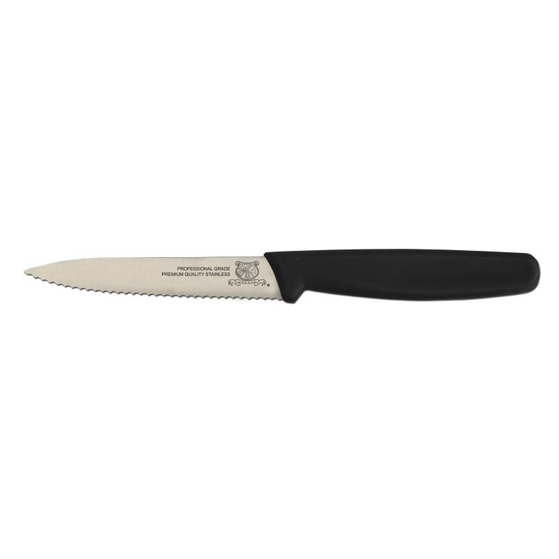 Nella 4" Wave Edge Paring Knife, Black Handle