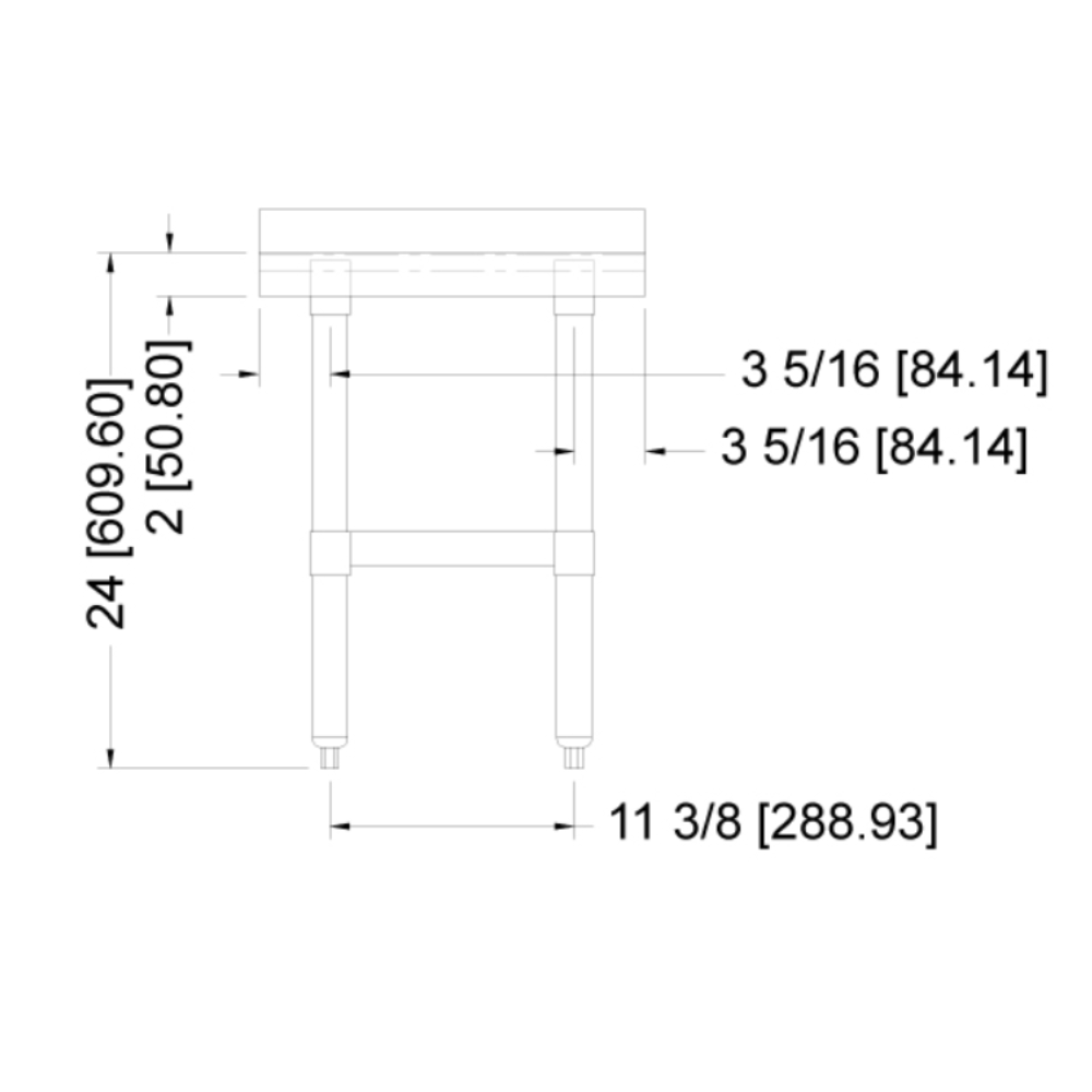 Nella 30" x 18" Equipment Stand, Stainless Steel