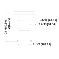 Nella 30" x 18" Equipment Stand, Stainless Steel