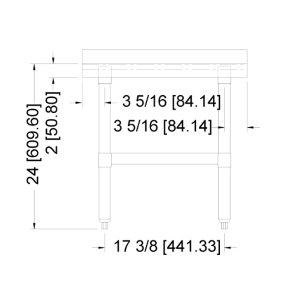 Nella 30" x 24" Equipment Stand, Stainless Steel