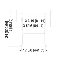 Nella 30" x 24" Equipment Stand, Stainless Steel