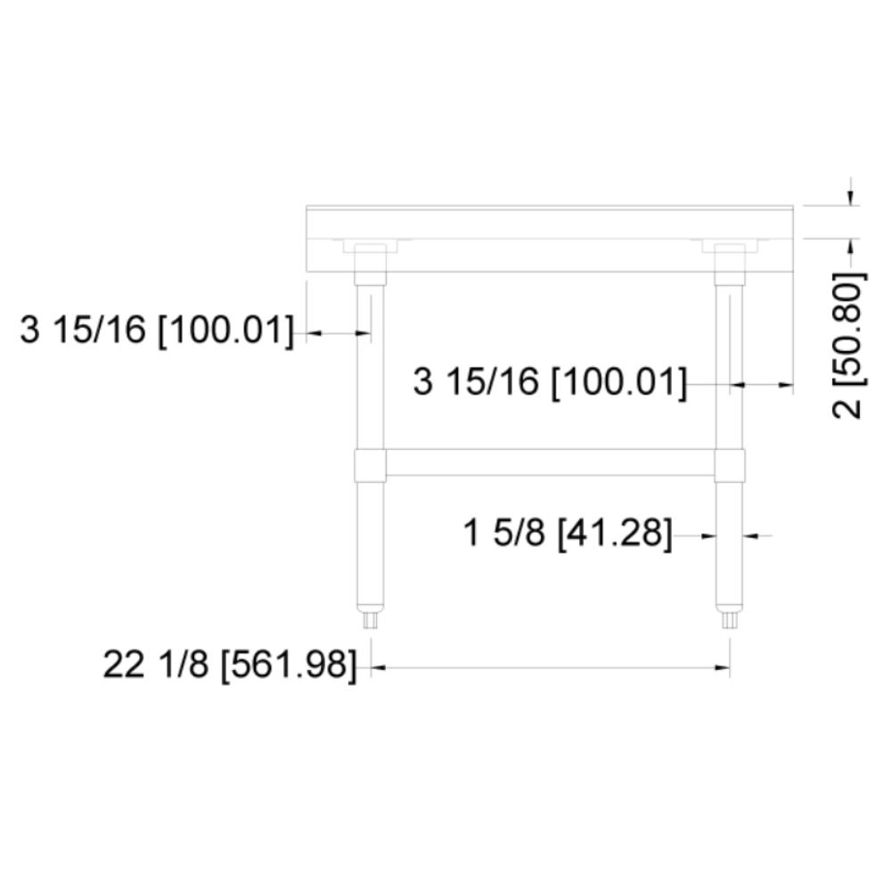 Nella 30" x 24" Equipment Stand, Stainless Steel