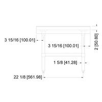 Nella 30" x 48" Equipment Stand, Stainless Steel