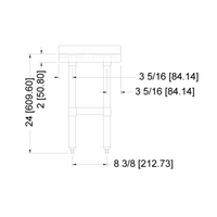 Nella 30" x 15" Equipment Stand, Stainless Steel